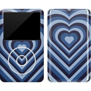 Skinit Decal MP3 Player Skin Compatible with iPod Classic (6th Gen) 80GB - Officially Licensed Originally Designed Blue Heart Pattern Design