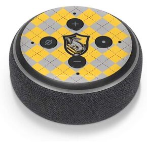 Skinit Decal Audio Skin Compatible with Amazon Echo Dot 3 - Officially Licensed Wizarding World Harry Potter Hufflepuff Crest Design
