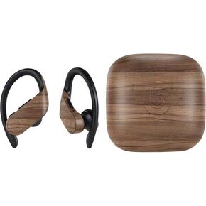 Skinit Decal Audio Skin Compatible with PowerBeats Pro - Ebony Wood Design