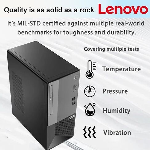 Lenovo V50T Business Tower Desktop | Intel Core-I5 Processor | ذاكرة الوصول العشوائي 64 جيجابايت ، تخزين 2 تيرابايت (1 تيرابايت SSD و 1TB HDD) | دعم 4K 3-Monitor (DisplayPort ، HDMI ، VGA) | DVD-RW | Wi-Fi | بلوتوث | RJ-45 | Windows 11 Pro in Saudi Arabia