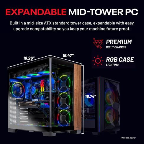 Skytech King 95 Gaming PC Desktop ، Ryzen 7 9800x3d 4.7 GHz (5.2 GHz Turbo Boost) ، NVIDIA RTX 5080 16GB ، 4TB Gen4 SSD ، 64GB DDR5 RAM 6000 RGB ، 850W GOLD ATX 3.0 PSU ، 360MM ARGB AIO ، WI-FI ، WIN 11 in Kuwait