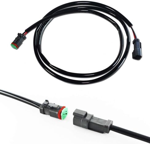GTINTHEBOX 1PC 60" Heavy Duty Waterproof Deutsch Extension Harness Kit Compatible with Off-Road LED Light Bar, LED Pod Lights, Worklamp, Fog Lights, DRL, etc in Saudi Arabia
