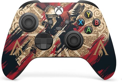 تصاميم قضية الرأس مرخصة رسميًا Assassin's Creed Kassandra Vine Odyssey Artssey Vinyl Desconser Skin Skin Cover متوافقة مع وحدة التحكم Xbox Series X وحزمة التحكم in Kuwait