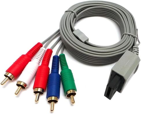 1.8m 1080P 5RCA AV Audio Adapter Cable Cord for Nintendo Wii/Nintendo Wii U Console (5RCA) in Saudi Arabia