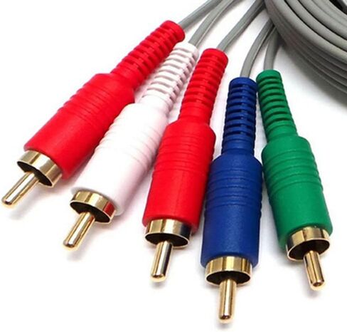 1.8m 1080P 5RCA AV Audio Adapter Cable Cord for Nintendo Wii/Nintendo Wii U Console (5RCA) in Saudi Arabia