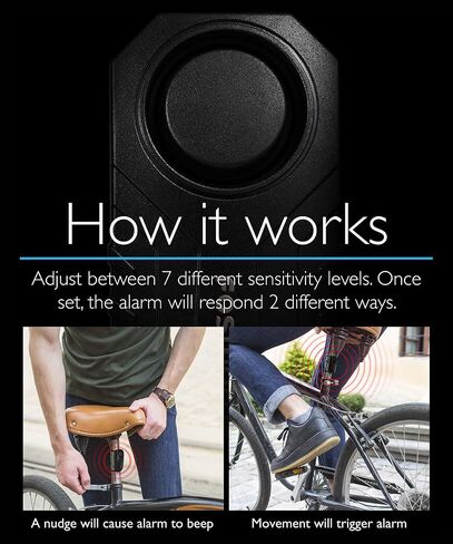 Fosmon Anti Theft Bike Alarm with Remote (2-Pack), Vibration Motion Sensor Bicycle Alarm, Waterproof 113dB Vehicle Security Alarm System, Wireless Siren for E-Bike, Motorcycle, Scooter, Cart, Trailer in Saudi Arabia