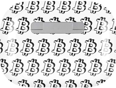 Skinit Decal Audio Skin Compatible with AirPods Pro 2nd Gen - Bitcoin Pattern Design in Kuwait