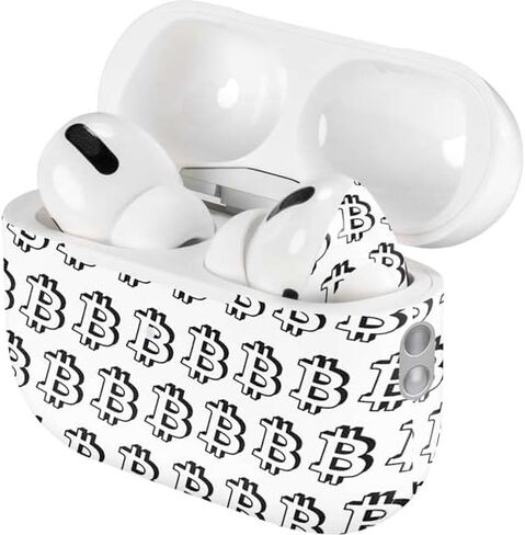 Skinit Decal Audio Skin Compatible with AirPods Pro 2nd Gen - Bitcoin Pattern Design in Kuwait