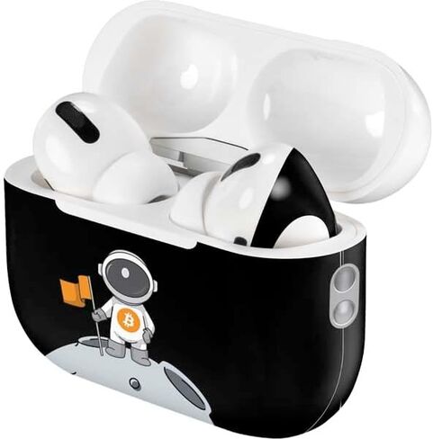 Skinit Decal Audio Skin Compatible with AirPods Pro 2nd Gen - Bitcoin Pattern Design in Kuwait