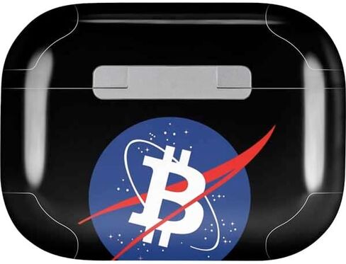 Skinit Decal Audio Skin Compatible with AirPods Pro 2nd Gen - Bitcoin Pattern Design in Kuwait