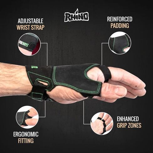 Rhino Skin Solutions Wideboyz Crack Climbing Gloves | Rock Climbing | Crack Climbing | Full Protection | Thumb Protection | Sticky Rubber in Saudi Arabia