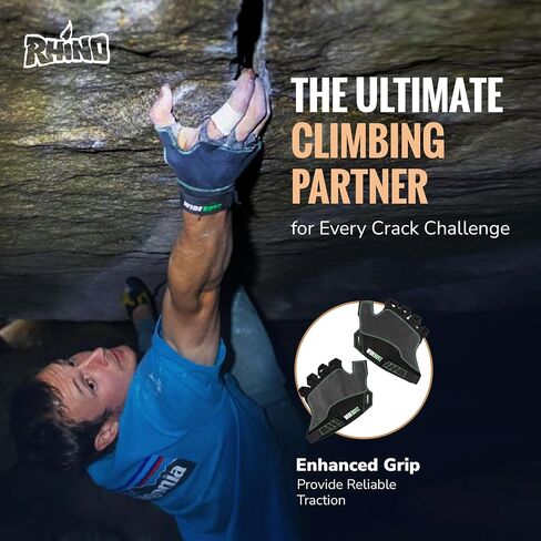 Rhino Skin Solutions Wideboyz Crack Climbing Gloves | Rock Climbing | Crack Climbing | Full Protection | Thumb Protection | Sticky Rubber in Saudi Arabia