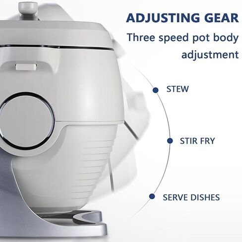 Commercial Food Processor 6L Automatic Cooking Machine | Multifunctional Stir-Fry Machine for Stir Frying, Stewing, Cooking - 360° Rotating & Electromagnetic Heating in Saudi Arabia
