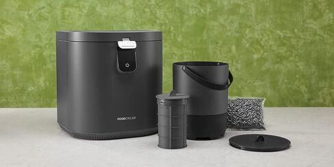Eco 5 - Award-Winning Home Food Processor and Recycler - Kitchen Countertop Compost Alternative - Electric Food Waste Disposer - Odorless Food Waste Bin - 5L Bucket Capacity (Grey) in Kuwait