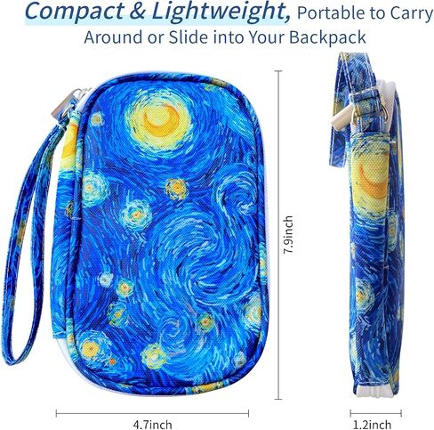 Electronics Organizer Travel Case, Cable Organizer Travel Essentials Tech Pouch,Suitable for Charger, Cable, Phone，Flash Drive,Starry Sky in Saudi Arabia