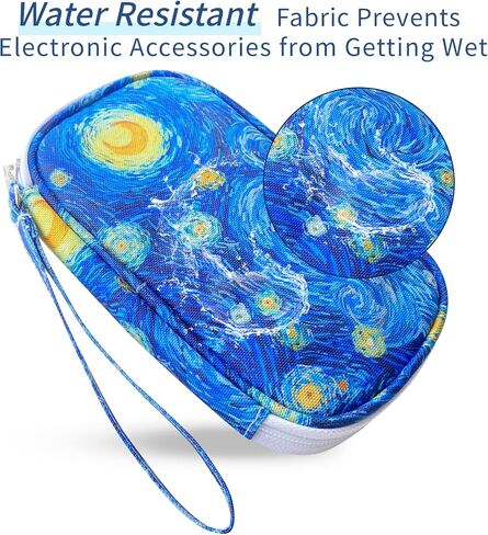 Electronics Organizer Travel Case, Cable Organizer Travel Essentials Tech Pouch,Suitable for Charger, Cable, Phone，Flash Drive,Starry Sky in Saudi Arabia
