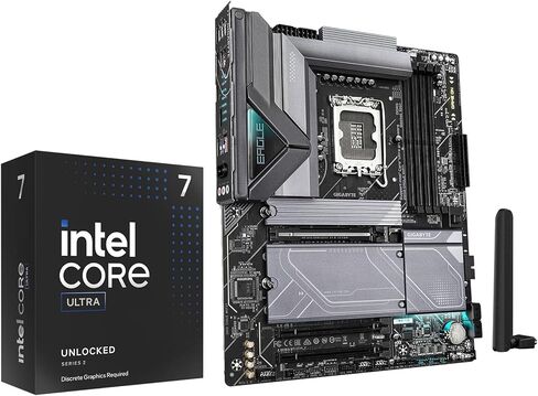MICRO CENTER CPU Motherboard Combo - Ultra7 265K 20 cores up to 5.5 GHz Desktop Processor with GIGABYTE Z890 Gaming X WIFI7 Motherboard in Saudi Arabia