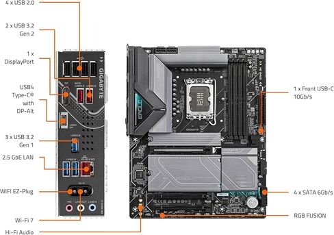 MICRO CENTER CPU Motherboard Combo - Ultra7 265K 20 cores up to 5.5 GHz Desktop Processor with GIGABYTE Z890 Gaming X WIFI7 Motherboard in Saudi Arabia
