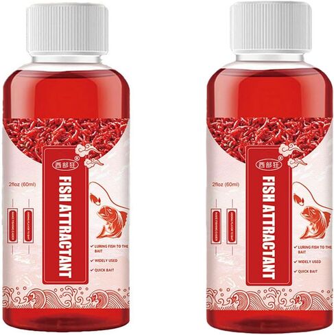 Fish Attractant Red Worm Liquid，2PCS 60ml Red Fish Cat Fish Bait，Professional-Grade Formula for Bass, Walleye and Catfish, Tilapia, Carp in Saudi Arabia