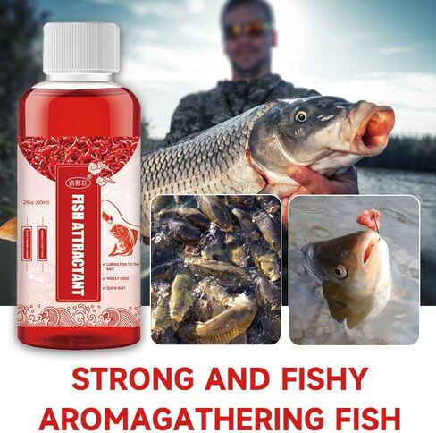 Fish Attractant Red Worm Liquid，2PCS 60ml Red Fish Cat Fish Bait，Professional-Grade Formula for Bass, Walleye and Catfish, Tilapia, Carp in Saudi Arabia