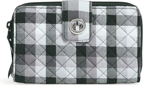 Vera Bradley Cotton Turnlock Wallet with RFID Protection, Terra Cotta Rose in Kuwait