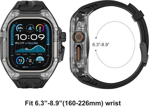Allfulyun متوافق مع Apple Watch Ultra 2/1 Bands Case 49mm للرجال ، حالة مراقبة واقية مع حزام TPU متكامل ، Sport Iwatch Band 49mm in Saudi Arabia