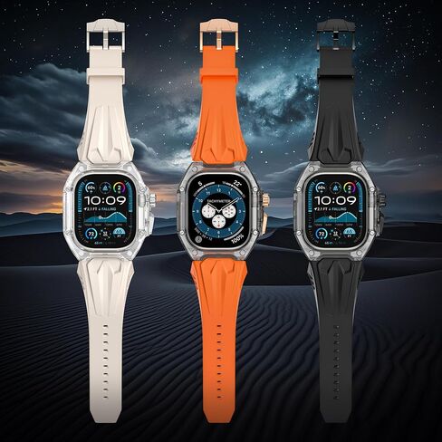 Allfulyun متوافق مع Apple Watch Ultra 2/1 Bands Case 49mm للرجال ، حالة مراقبة واقية مع حزام TPU متكامل ، Sport Iwatch Band 49mm in Saudi Arabia