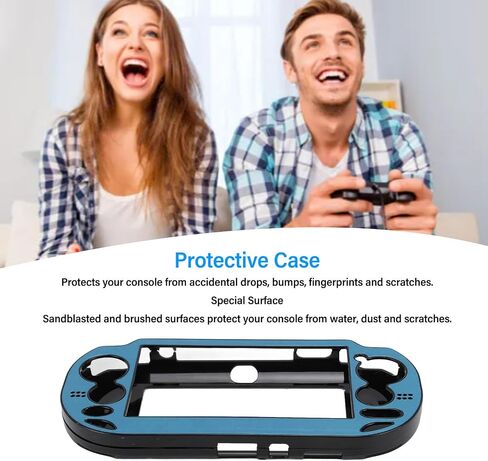 علبة Game Console Metal ، تغطية الحالة الصلبة لـ PS Vita 1000 ، حالة حماية من سبائك الألومنيوم لـ PSV 1000 في الخزامى مع ملاءمة مثالية (أزرق فاتح) in Kuwait