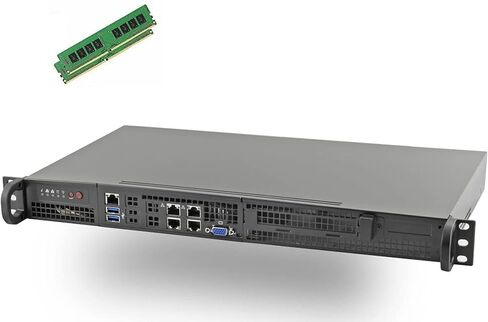 Supermicro SuperServer SYS-5018D-FN4T Intel Xeon D-1540 200W 1U Rackmount Server Barebone System (Black) in Saudi Arabia