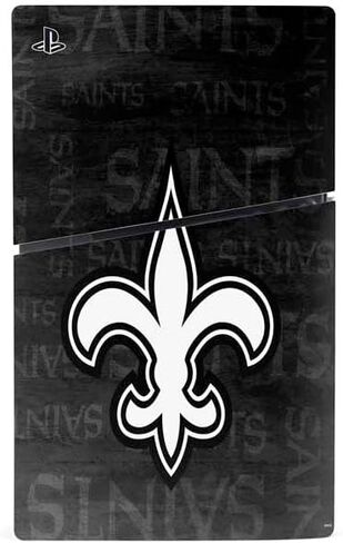 ألعاب Skinit Scenit Maming متوفرة مع وحدة التحكم الرقمية PS5 Slim Digital - NFL NEF New Orleans Saints بالأبيض والأسود in Kuwait