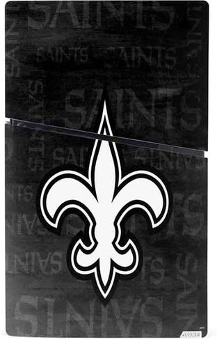ألعاب Skinit Scenit Maming متوفرة مع وحدة التحكم الرقمية PS5 Slim Digital - NFL NEF New Orleans Saints بالأبيض والأسود in Kuwait