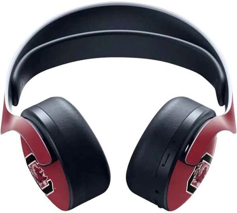 ألعاب Skinit Scenit Gaming متوفرة مع سماعة Pulse 3D اللاسلكية ل PS5 - جامعة ساوث كارولينا Gamecocks المرخصة رسميا شعار الأسود in Kuwait