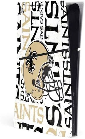 ألعاب Skinit Scenit Maming متوفرة مع وحدة التحكم الرقمية PS5 Slim Digital - NFL NEF New Orleans Saints بالأبيض والأسود in Kuwait