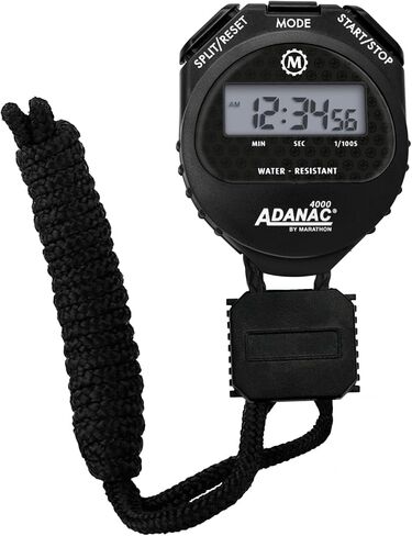 MARATHON ST083009 Adanac 4000 ساعة توقيت رقمية مع شاشة عرض كبيرة جدًا وأزرار، مقاومة للماء، ضمان لمدة عامين - أصفر in Kuwait