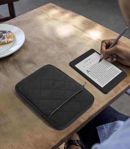 كم Kindle Moko 6-7 بوصة متوافق مع 7 "kindlecolorsoft 2024 ، 6.8" Paperwhite 2021 ، 6 "Kindle (الجيل الحادي عشر) 2022 ، حقيبة مبطنة مع جيوب مزدوجة وحامل القلم ، مدبب القطن الوردي in Saudi Arabia