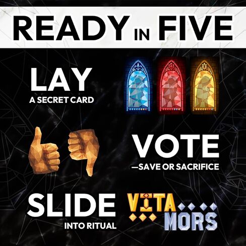 Vita Mors: Conspiro — Pocket-Size Deluxe Travel Board Game | 5-10 Players | Hidden-Role Strategy in 40 min | Premium Metal Pieces in Saudi Arabia