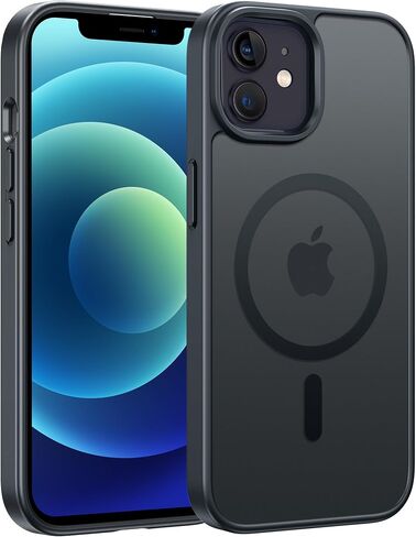 FNTCASE for iPhone 13 Mini Case: iPhone 12 Mini Magnetic Matte Military Grade Drop Protection Translucent Cell Phone Cover - Slim Rugged Durable Shockproof Bumper Case in Saudi Arabia