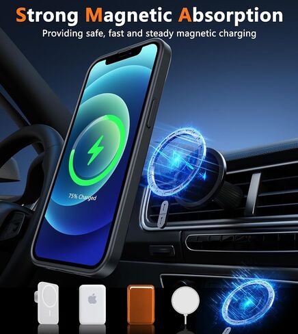 FNTCASE for iPhone 13 Mini Case: iPhone 12 Mini Magnetic Matte Military Grade Drop Protection Translucent Cell Phone Cover - Slim Rugged Durable Shockproof Bumper Case in Saudi Arabia