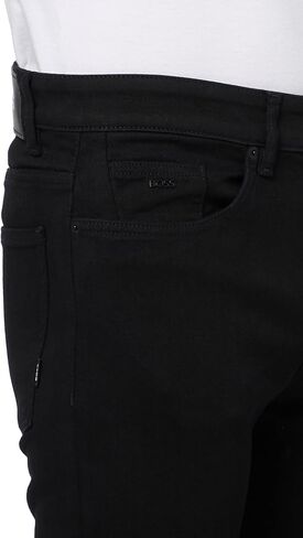 BOSS Men's Slim Fit Black Hue Stretch Cotton Jeans in Saudi Arabia