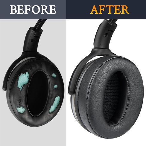 SOULWIT Ear Pads Cushions Replacement, Earpads for Sennheiser HD 4.50BT, HD 4.50BTNC, HD 4.50SE, HD 4.40BT, HD 4.30G, HD 4.20S, HD 458BT, HD 450, HD 450BT, HD 400S, HD 350BT - Black in Saudi Arabia