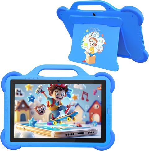 Kids Tablets, Parental Control Toddler Tablet, Android 12 Tablet for Kids with 360° Rotation Shockproof Case, 32GB ROM Tablet PC, 1280X800 HD Touchscreen, 6000mAh, Bluetooth, Wifi Tablet Computer in Kuwait