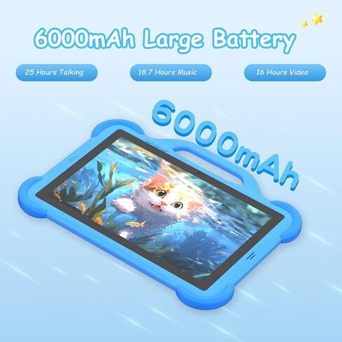 Kids Tablets, Parental Control Toddler Tablet, Android 12 Tablet for Kids with 360° Rotation Shockproof Case, 32GB ROM Tablet PC, 1280X800 HD Touchscreen, 6000mAh, Bluetooth, Wifi Tablet Computer in Kuwait