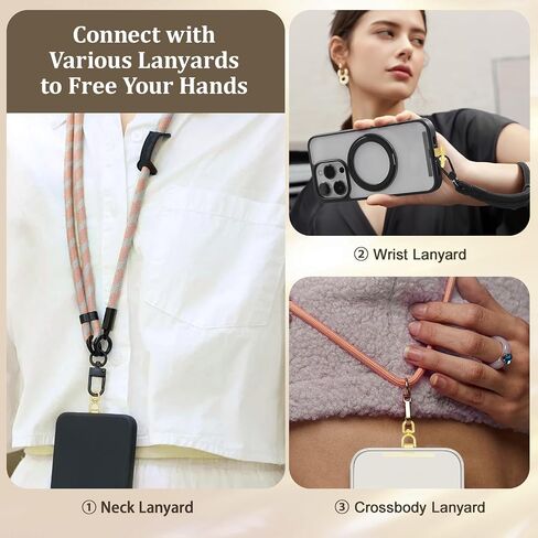 Phone Tether Tab, 360° Rotatable Cell Phone Lanyard Patch Ultra-Thin Stainless Steel Universal Lanyard Pad for Phone Lanyard, Compatible with iPhone 16 & Most Smartphones, Gold in Saudi Arabia