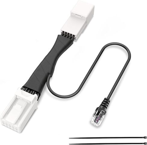 Radar Detector Power Adapter RJ11 Plug (10P Type C) Compatible with Dodge RAM,Charger,Challenger,Grand Cherokee,Chrysler,with Auto-dimming Rearview Mirror,Radar Detector Adapter Cable,Clean Install in Kuwait