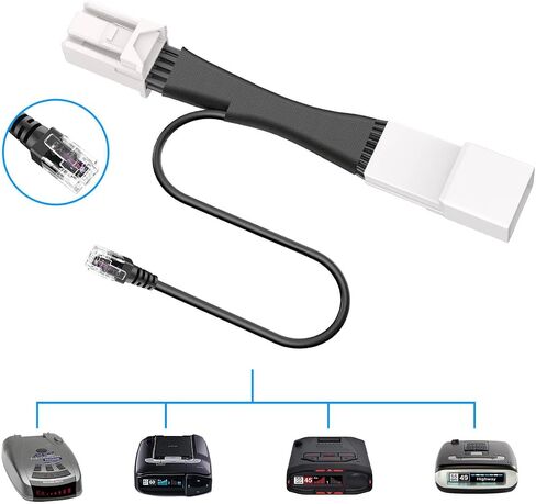 Radar Detector Power Adapter RJ11 Plug (10P Type C) Clean Install | Radar Detector Adapter Compatible with Dodge RAM,Charger,Challenger,Grand Cherokee,Chrysler,with Auto-dimming Rearview Mirror in Saudi Arabia