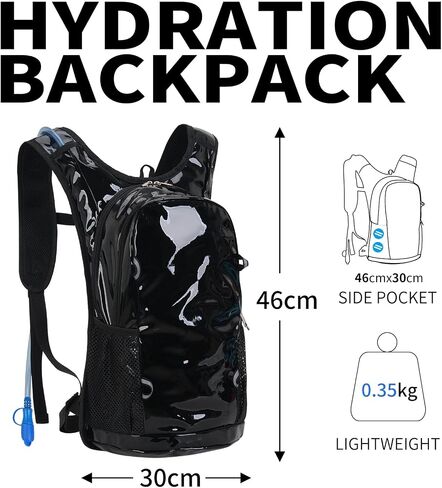 Roptat Hydration Backpack Pack with 2L Hydration Bladder - Lightweight Water Backpack Water Pouch for Women Men Running Riding Biking Music Festival in Saudi Arabia