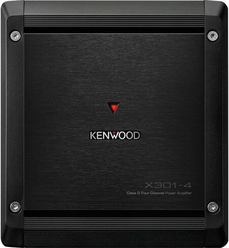 Kenwood X301-4 Class D 4 قناة مكبر للصوت مع 2 أوم ثبات الحمل الأسود in Saudi Arabia