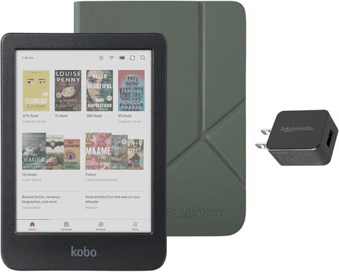 Kobo Clara Colour eReader with Case Bundle (Black SleepCover, Case + AC Bundle) in Saudi Arabia