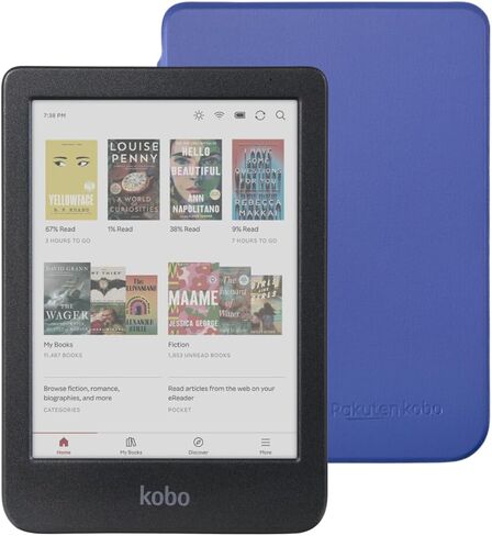 Kobo Clara Colour eReader with Case Bundle (Black SleepCover, Case + AC Bundle) in Saudi Arabia