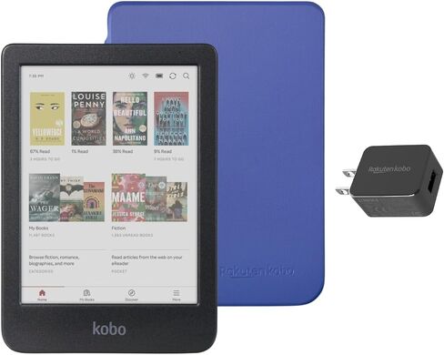 Kobo Clara Colour eReader with Case Bundle (Black SleepCover, Case + AC Bundle) in Saudi Arabia